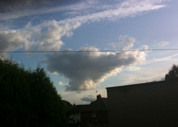 Clouds forming Aladdin's lamps?