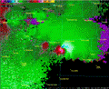 Radar Velocity Data from Greensburg tornado